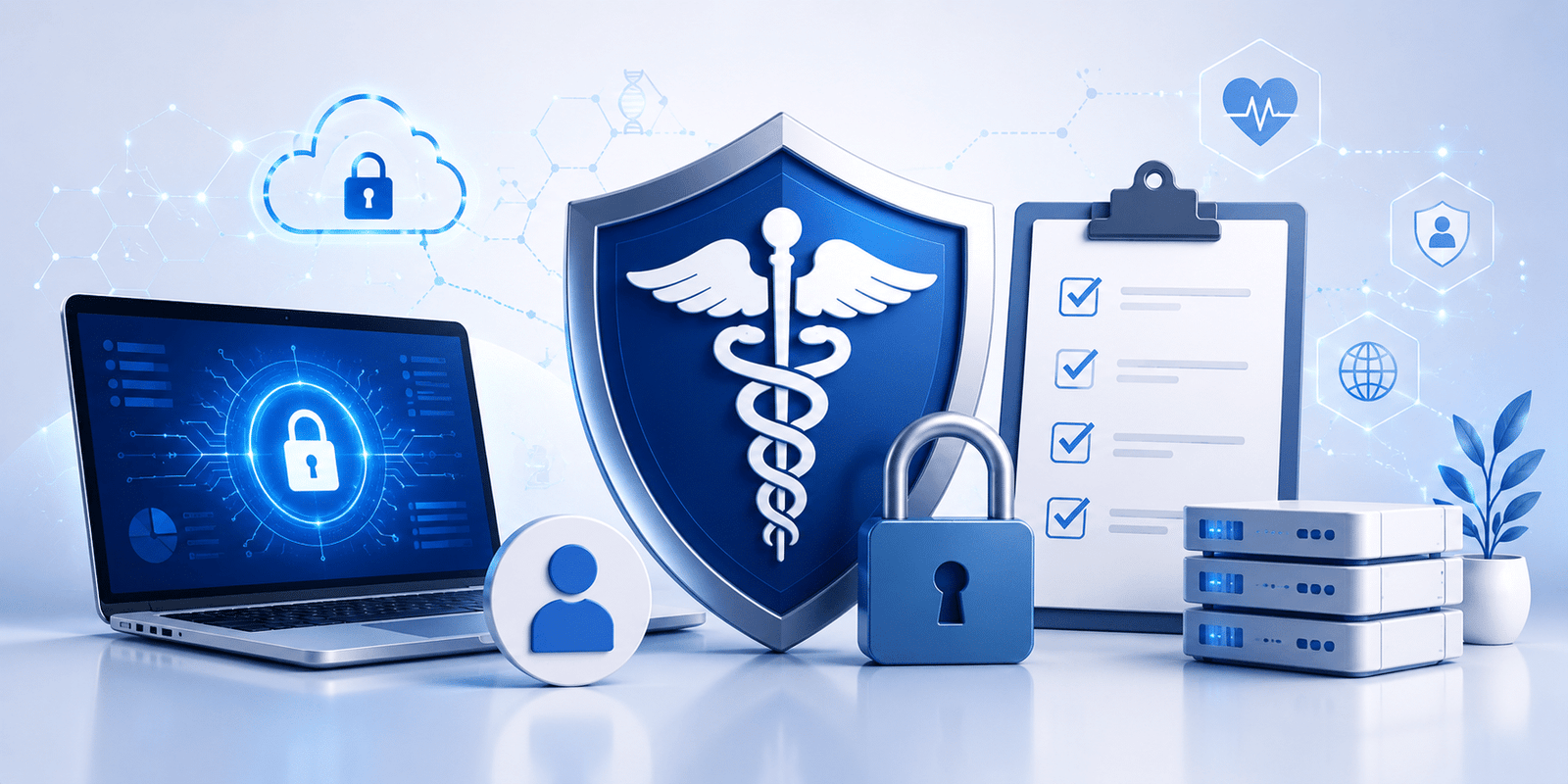 Featured image for HIPAA Security Rule Changes 2026 blog showing healthcare cybersecurity modernization, secure infrastructure, and compliance-focused 90-day roadmap