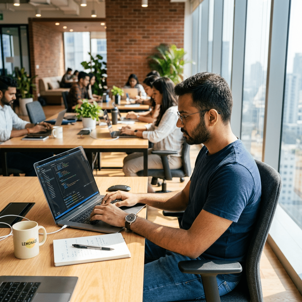 Developer coding migration from WebForms to Angular 20