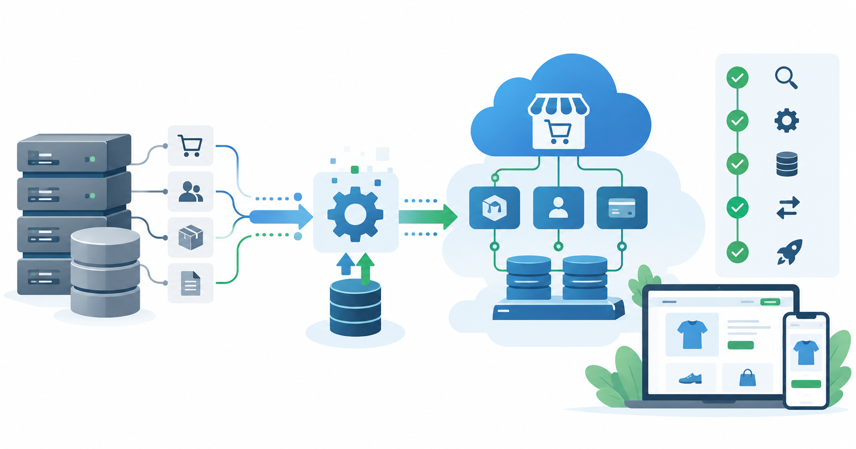Comprehensive technical e-commerce replatforming checklist and data migration roadmap